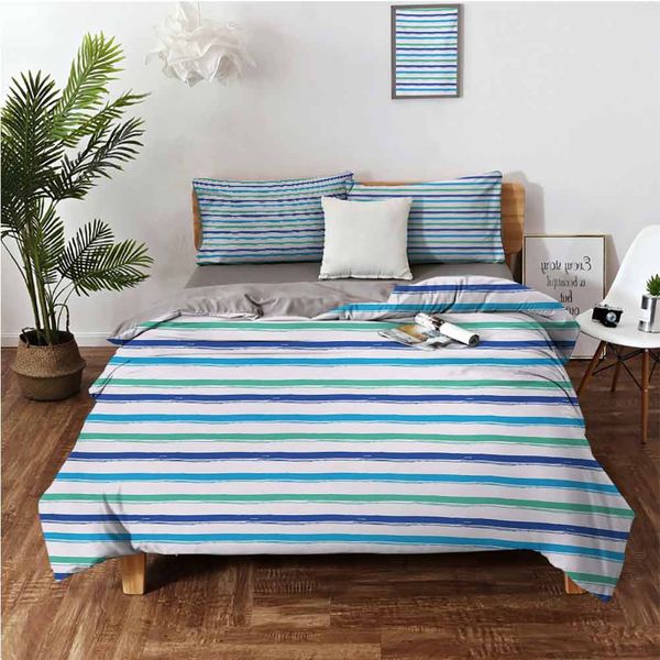 

brushstroke lines backdrop in several tones modern minimalist designbedding 3-piece set
