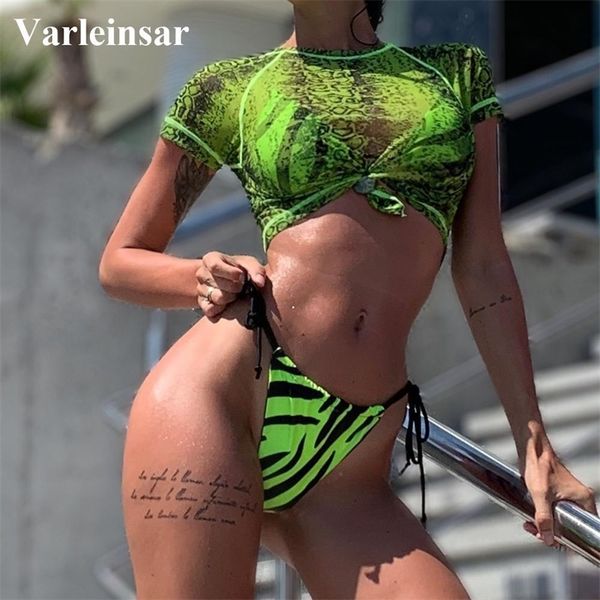 

zebra printed bikini female swimsuit women swimwear three-pieces bikini set bather bathing suit swim wear lady v1505 t200508, White;black