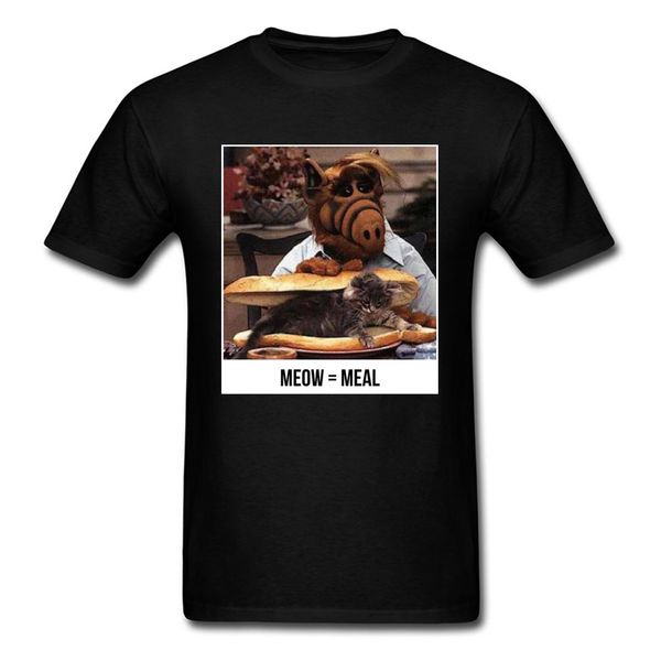 

sport alf meow cat printing t-shirt crewneck all cotton men shirts brand new fashion funny cartoon tee shirt men