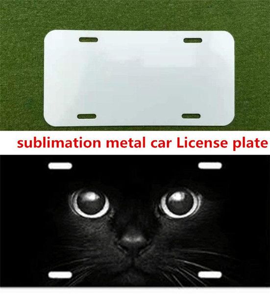 

dhl big promotion sublimation blank metal car license plate materials heart transfer printing diy custom consumables 29.5*14.5cm