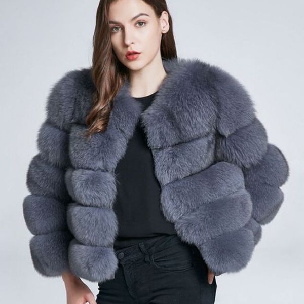

s-3xl mink coats women 2018 winter new fashion pink faux fur coat elegant thick warm outerwear fake fur jacket chaquetas mujer, Black