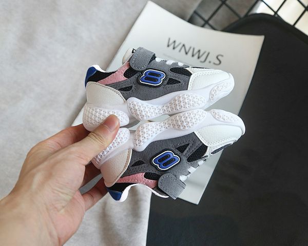 

spring autumn brabd gc tiger head new girl child small white shoes casual student motion sneakers comfortable boys running shoes size 21-35, Black