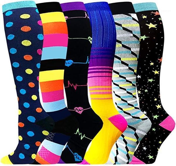 

new arrival outdoor sports compression golf stockings running basketball socks anti-swelling stretch leg socks1, Black