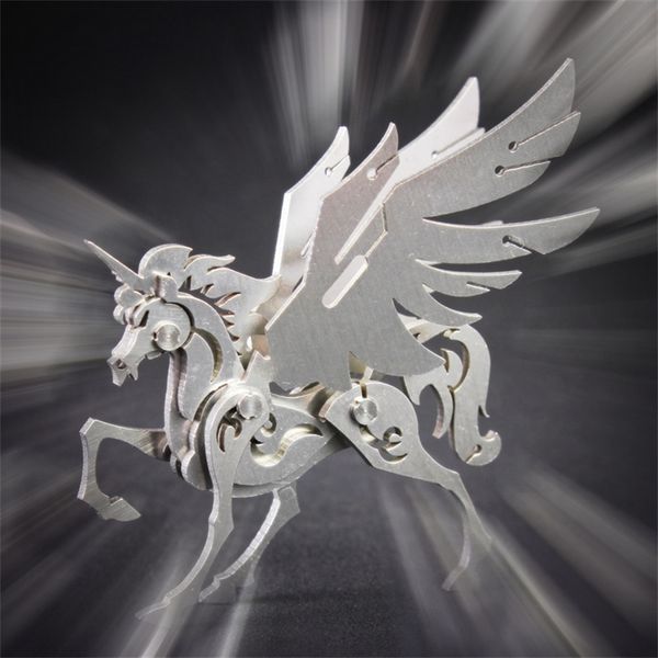 

elk/dragon animal stainless steel 3d metal kits puzzle assembling model creative birthday decoration toy y200421