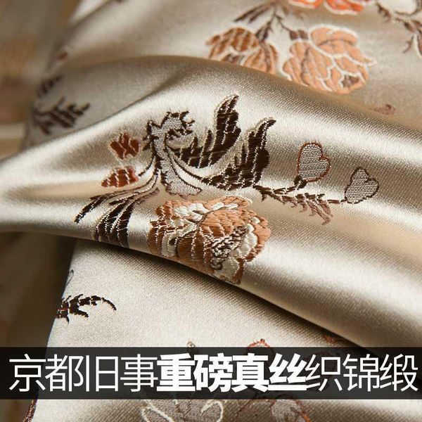 

classic elegant gold high end heavy jacquard silk brocade, 55momme cheongsam evening dress classic fabric1, Black;white