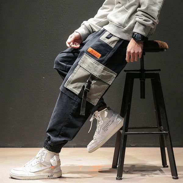 

z8eqn men students loose summer korean version of and binding harlan pants overalls overalls overallsfeet spring trend men's increase s, Blue