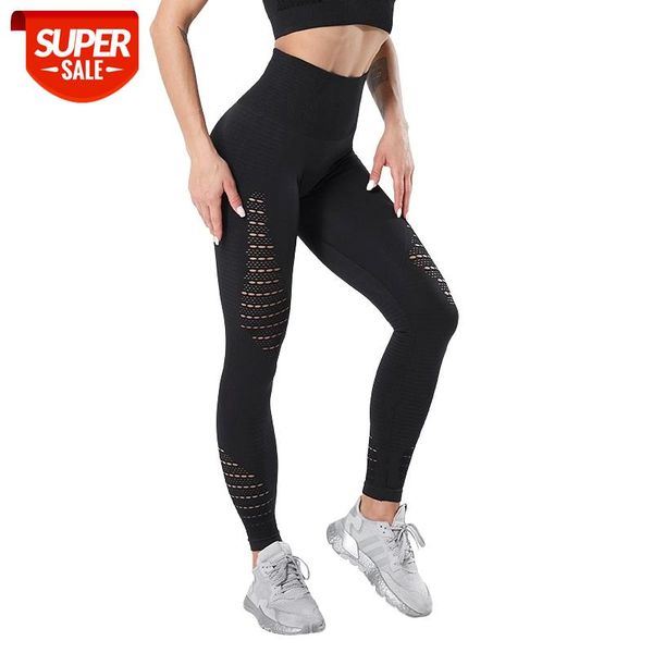 

chrleisure hollow out leggings women seamless solid fitness casual pants women push up skinny gym leggings breathable #lz5v, Black;white