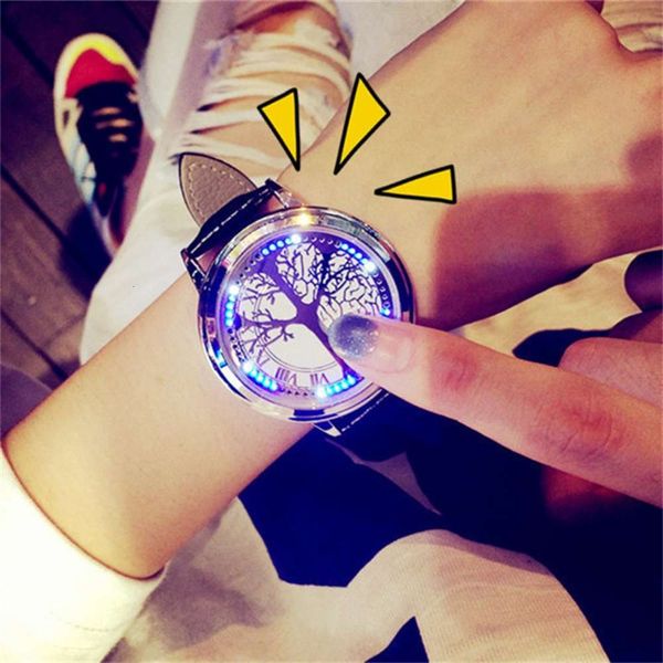 

creative personality intelligent real belt simple led male female student couple watch a pair