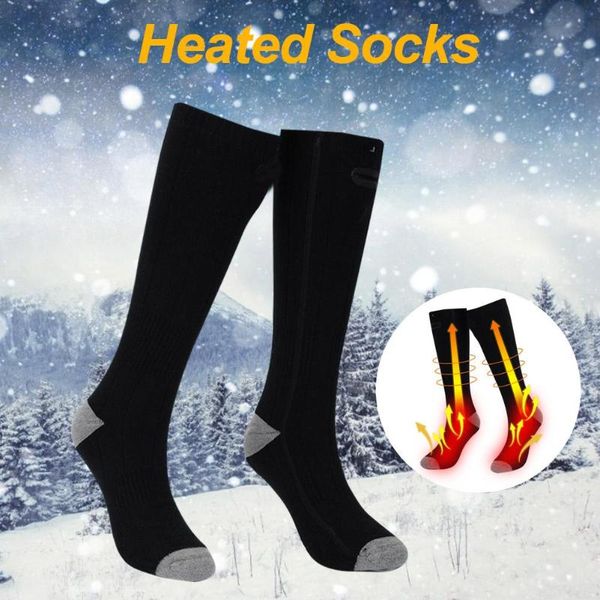 

sports socks electric heating men and women warm feet winter outdoor cold, Black