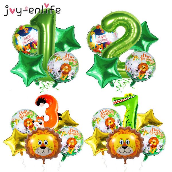 

baby shower animal ballons theme baloon wedding decor kids boy birthday balloon jungle safari party