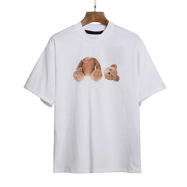 

the fashion summer bear and letter print shirt for men and women short sleeved shirt good quality cotton tees designer t shirts, White;black