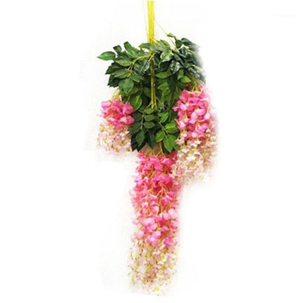 

artificial flower home decor crafts wisteria bouquet garden plants fabric wedding vine strip party rattan romantic hanging1