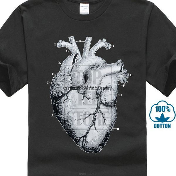 

mens black t shirt anatomical heart victorian illustration biology gothic s 5xl sport hooded sweatshirt hoodie