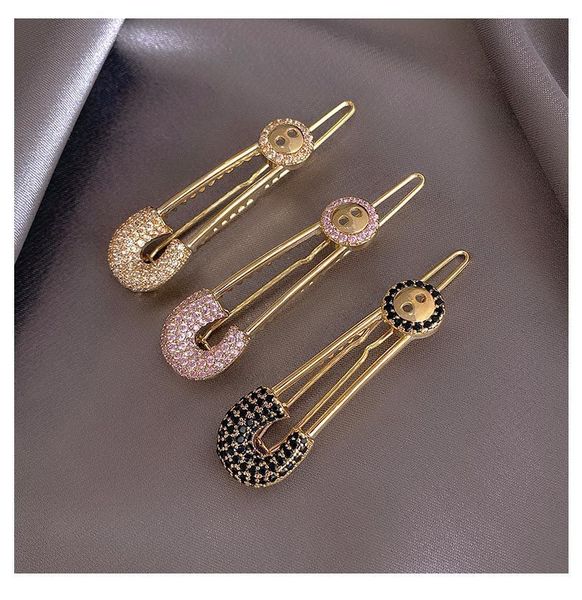 

cute girl clip hairpin fashion button bangs hairpin headdress, White;black