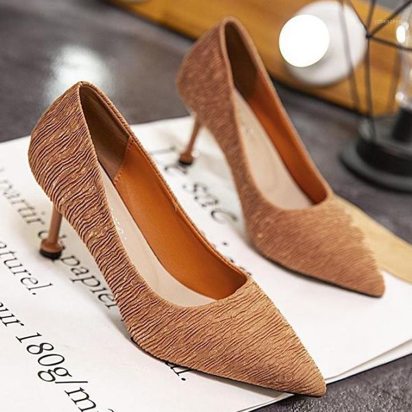 

dress shoes lady elegant party club pumps wild classics shallow thin heel pointed high heels women stiletto spring zapato mujer1, Black