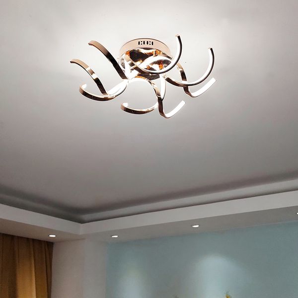 

2021 new modern led chandelier for living bedroom study room gold or chrome plated lighting light chandeliers fixture mh6g