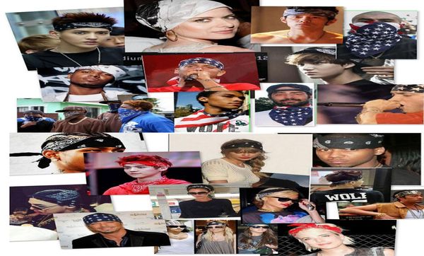 

новый 100% хлопок мода хип-хоп панк ножницы черепа головная повязка бандана wrap шарф для мужчин 55см * 55см bbyvbw bdehome, Black