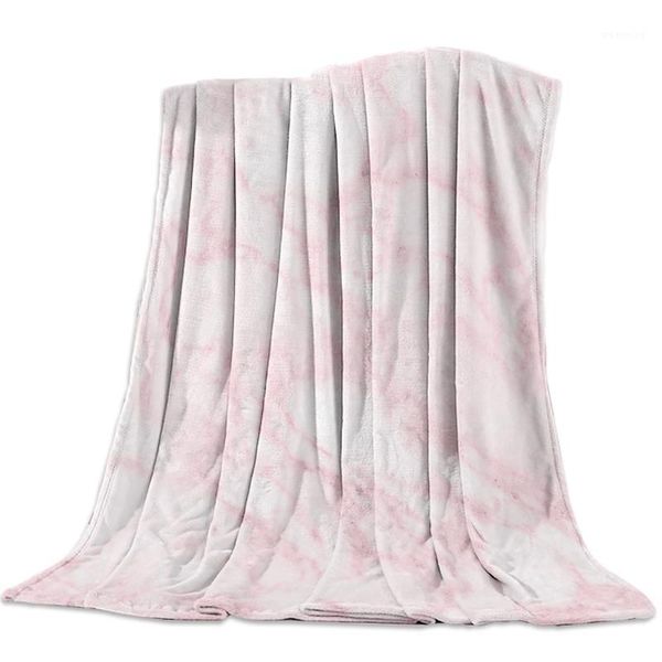 

pink marble elegant romatic flannel blanket for bed sofa portable soft fleece throw funny plush bedspreads1