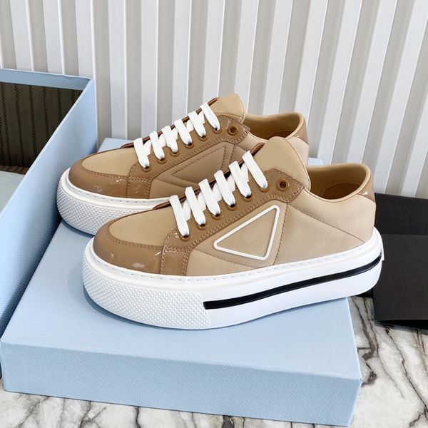 

brand designer women casual shoes fabric low cut lace-up thick soled platform shoe simple comfortable ladies stylish outdoor daily leisure s, Black