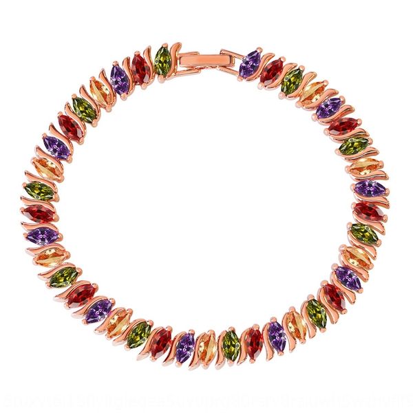 

style new accessories leaf copper zircon hand women's creative style new fashion fashion accessories leaf copper zircon bracelet hand w, Golden;silver