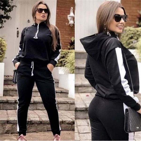 

factorysfmqpieces long two designer set tracksuit women fitness sleeve crop letters print elastic skinny leggings sportswear sl, Gray
