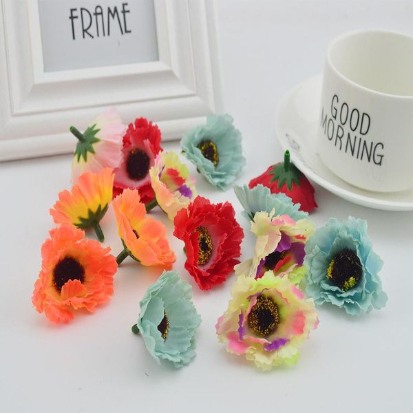 

20pcs silk gerbera stamen christmas decorations for home wedding fake sunflower scrapbooking diy wreath artificial flowers wmtwks