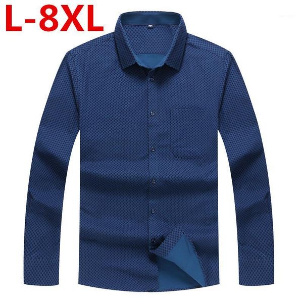 

plus size 8xl 7xl 6xl 5xl men dress shirt spring new arrival button down collar long sleeve slim fit mens business shirts1, White;black
