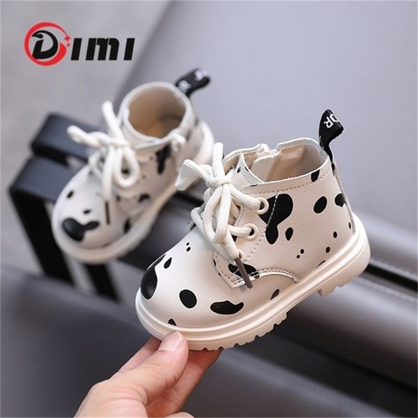 

dimi autumn/winter baby pu leather martin shoes fashion soft comfortable ankle infant boots for boy girl y201028, Black;grey