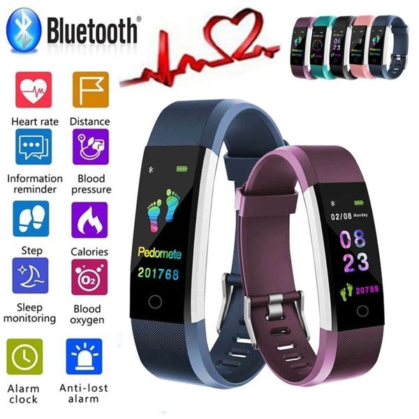 

intelligent fitns wristband, 0.96 inch lcd touch screen watch, sms, heart rate timing, waterproof ip67