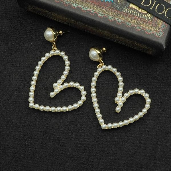 

alphabet red pearl love tassel star earrings live broadcast with goods, Black