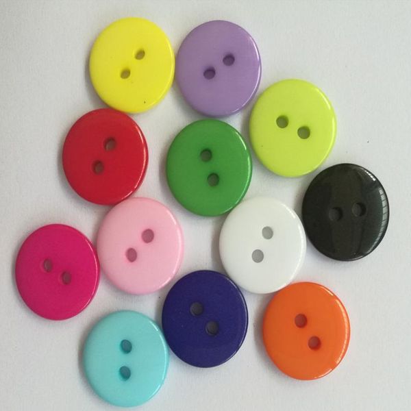 

200pcs mixed buttons children's clothing button wholesale diy resin 9/10/15mm scrapbook bouton for clothing hand knitt bbyjet, Blike;white