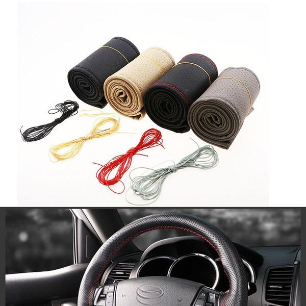 

покрытие дышащей искусственной кожи 38см автомобиль руль чехол для fusion escort kuga ecosport fiesta соколов