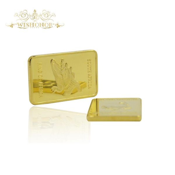 

сувенирная южная африка крокодил fine gold bar king of wild animal 1 оз железный металлический пруток 24k gold bar sqckdx pingtoy