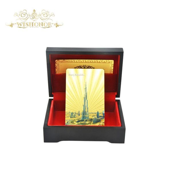 

хорошие продукты красочные burj dubai вернуться 24k gold игральные карты customized игральные карты свадебной bbybev homebag