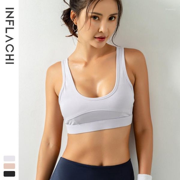 

gym clothing seamless sports bra for women brassiere yoga high impact crop fitness sport underwear1, White;black