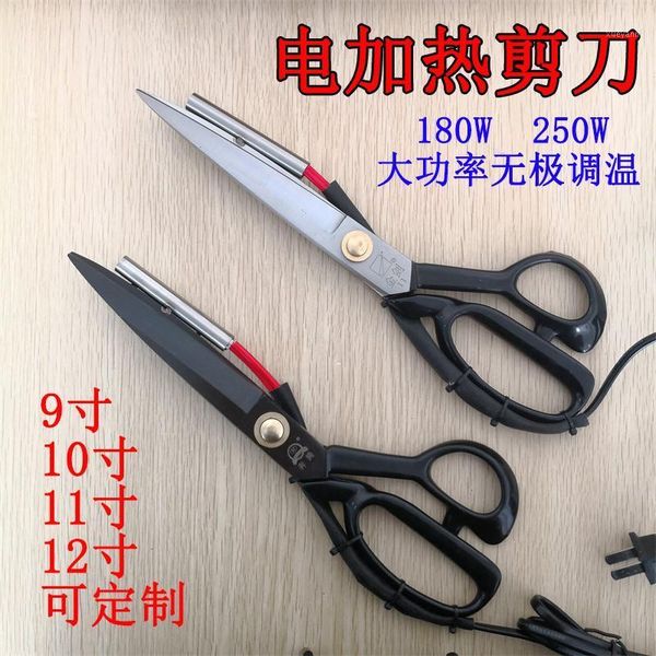 

electric scissors 10 inch 11 inch 12 electric edge sealing trademark ribbon heating tube tailor scissors trimming1, Black
