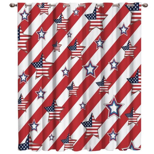 

curtain & drapes independent day retro usa flag star window curtains dark living room bathroom outdoor fabric print decor kids window1