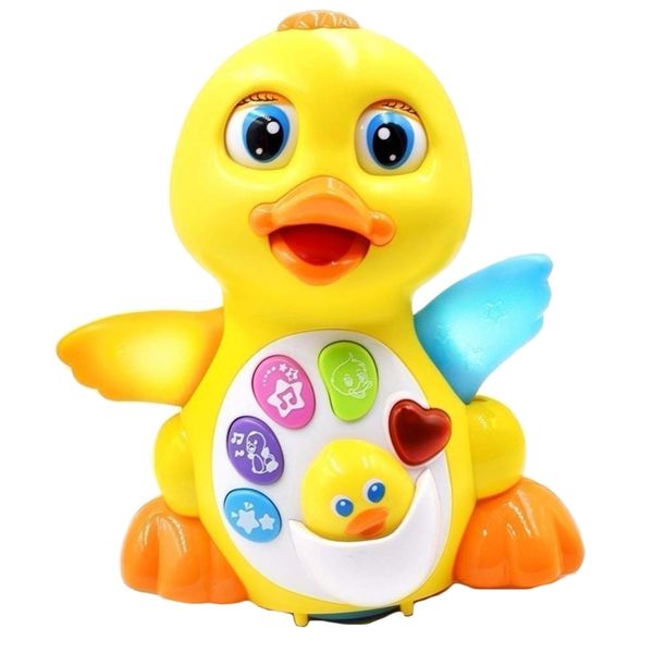 

baby dancing walking music yellow duck toy interactive early education puzzle intelligence development toy children gifts #20 y200428