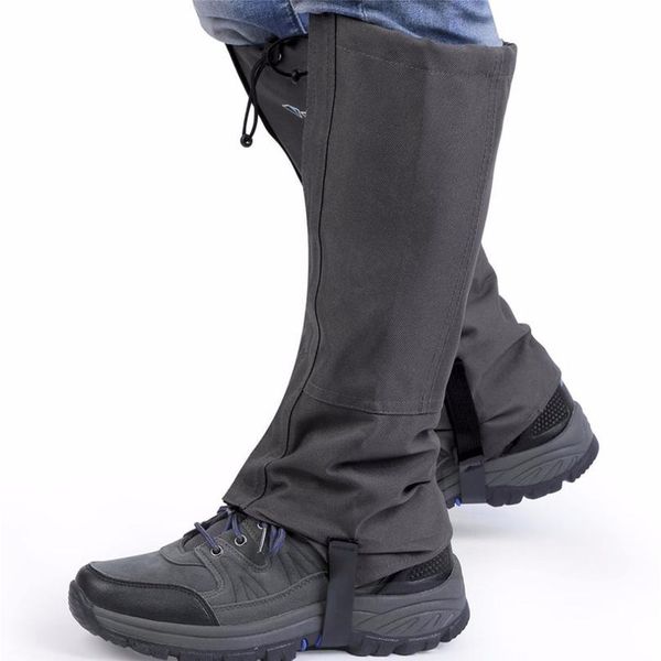 

new 1 pair/set waterproof outdoor hiking walking climbing hunting trekking snow legging gaiters winter leg protect e wmturz, Black