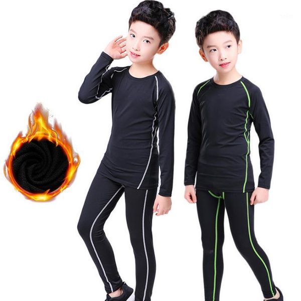 

winter thermal underwear set children thermal underwear kids quick dry warm long johns set boy girl warm fitness1, Black;white
