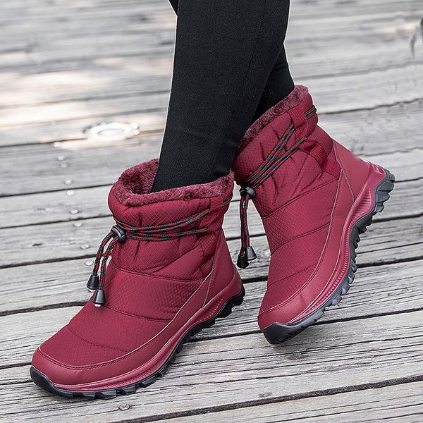 

tydzsmt winter ankle boots women snow boot thick plush waterproof non-slip boots black fashion women shoes warm fur botas mujer