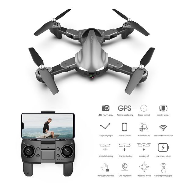 

A19 Drone GPS 4K 5G Optical Flow WiFi FPV with HD Dual Camera Foldable Dron RC Quadcopter Gesture Take Pictures Altitude Hold