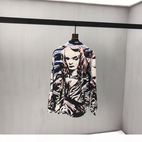 

new men's casual shirt 3d graffiti notre dame male slim style printing floral pattern shirts men fashion long sleeve shirt, White;black