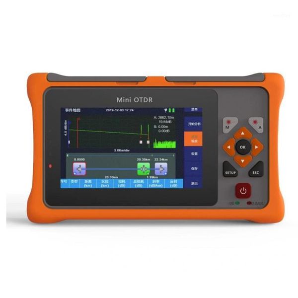 

pro mini otdr 1550nm 20db fiber optic reflectometer touch screen vfl ols opm event map ethernet cable tester equipment sm1