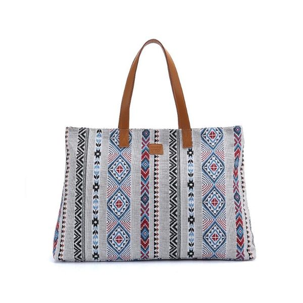 

boho gypsy women luxury tote bag large shopper handbag designer inspired bohemian beach travel weekender gym mummy diaper bag