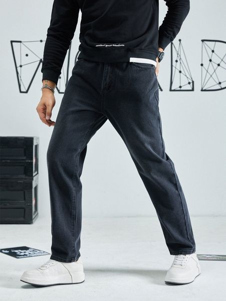 

men slant pocket tapered jeans 26sr#, Blue