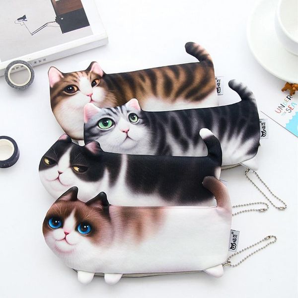 

cat pencil case creative estojo escolar plush kalem kutusu kawaii estuche escolar pencil box papelaria pencilcase pen case1