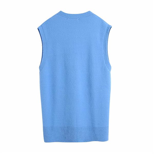 

new 2021 blue long knitted vest women winter v neck sleeveless sweater woman bejewelled button soft warm waistcoat sudn, White;black
