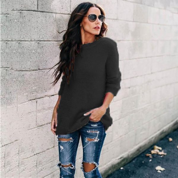 

home long sleeve shopping daily pullover street casual crew neck stylish autumn winter women knitted sweater dating warm1, White;black