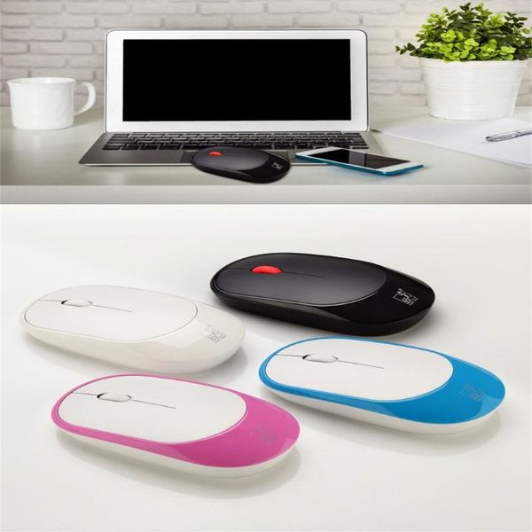

новый 2.4 ггц беспроводная мышь ультра-тонкие мыши 1600 dpi silent usb высокое качество оптическая мышь перезаряжается для ноутбука pc gamer